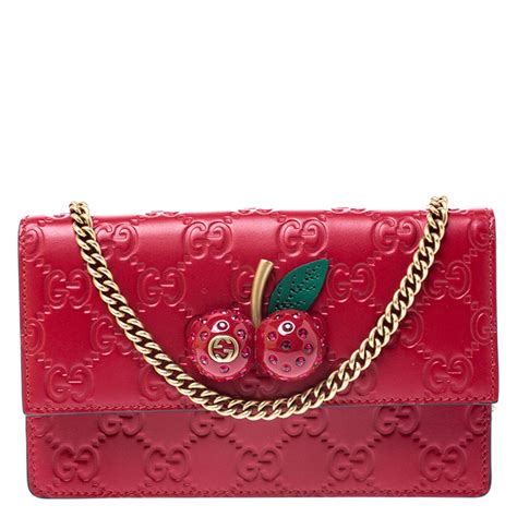 gucci cherry purse|gucci cherry bag red.